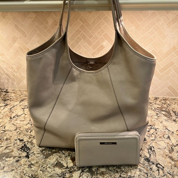 Brahmin Iona LARGE Shoulder Tote Brindle Moonstone Leather - Picture 4 of 5